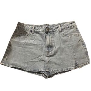 Cupshe Women Light Wash Denim Skort Light Blue Mini Skort Country Prep